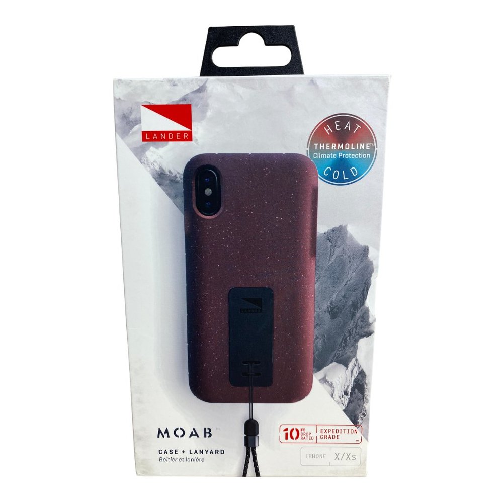 Lander Moab Case for iPhone XS Red with Detachable Lanyard